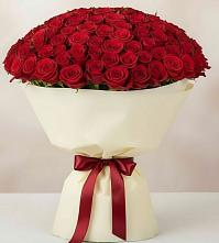 Букет 101 Красная роза Милано в Земетчино