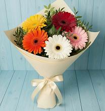 Букет цветов из:  Герберы #REPLACE_PRED# Земетчино