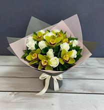 Букет цветов из:  Орхидеи и Розы в Земетчино