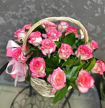 Цветочная композиция из Розы в корзине #REPLACE_PRED# Земетчино