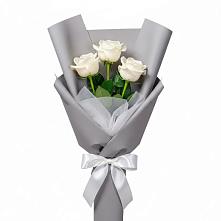 Букет 3 белые розы #REPLACE_PRED# Земетчино