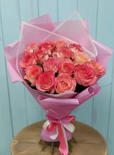 Букет 15 Розовых роз Равель #REPLACE_PRED# Земетчино